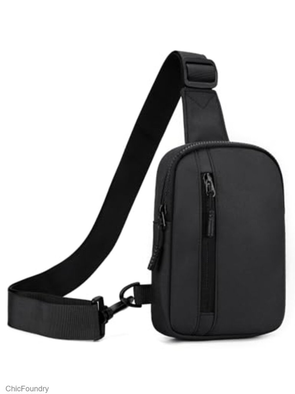 Mini Sling Bag Crossbody Polyester Water Resistant Reversible Strap Dual Pocket